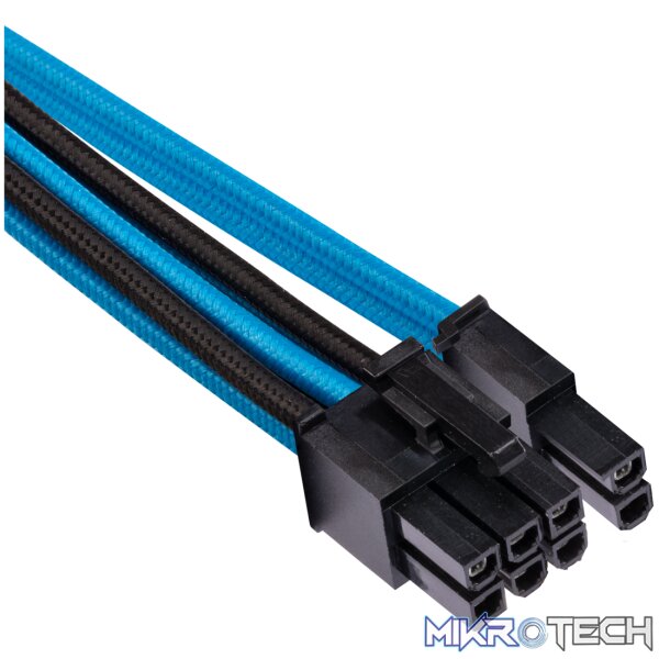 Corsair Premium Individually Sleeved PCIe Cables (Dual Connector)  Blue/Black - Image 2